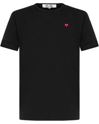 COMME DES GARÇONS PLAY - Logo-Appliqué Cotton T-Shirt - Lyst
