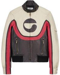 Coperni - C-Logo Panelled Leather Jacket - Lyst