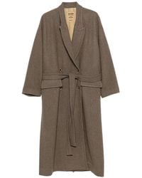 Uma Wang - Belted Raw-Edge Coat - Lyst