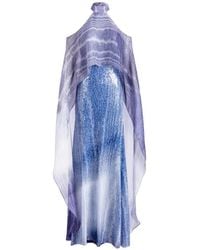 Silvia Tcherassi - Serenela Moiré-Effect Sequinned Maxi Dress - Lyst