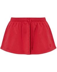 Balenciaga - Logo-Embroidered Mini Skirt - Lyst