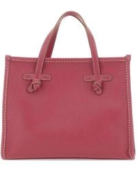 MARCELLA CLUB - Miss Marcella Grained-Leather Tote Bag - Lyst