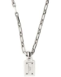 Dolce & Gabbana - Halskette Mit Logo-Anhänger - Lyst