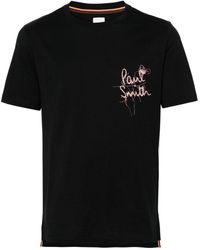 Paul Smith - T-Shirt aus Bio-Baumwolle mit Logo-Print - Lyst