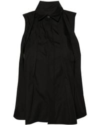Sacai - Sleeveless Pleated Shirt - Lyst