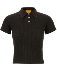Guest In Residence - Waffle-knit Polo Top - Lyst