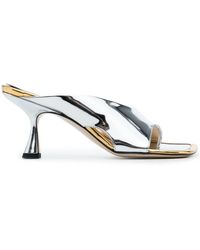 Wandler - Julio Metallic Leather Mules - Lyst