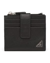 Prada - Kartenetui Aus Saffiano-Leder - Lyst