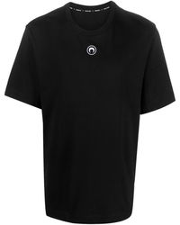 Marine Serre - T-shirt en coton à logo brodé - Lyst