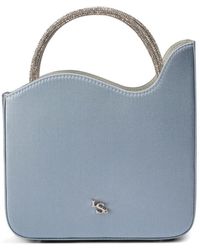Le Silla - Mini Ivy Crystal-Embellished Wave-Edge Bag - Lyst