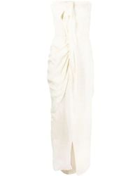 Maticevski - Strapless Draped Floor-Length Dress - Lyst