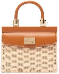 Rodo - Small Wicker Top-Handle Shoulder Bag - Lyst