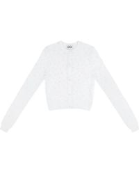 Area - Crystal-Embellished Cardigan - Lyst
