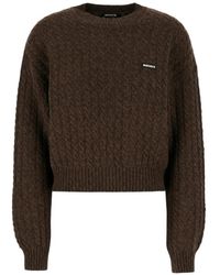 ROTATE BIRGER CHRISTENSEN - Cable-Knit Logo-Patch Sweater - Lyst