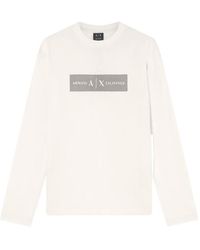 ARMANI EXCHANGE - Logo-Print Long-Sleeve T-Shirt - Lyst