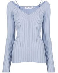 Proenza Schouler - V-neck Ribbed-knit Top - Lyst