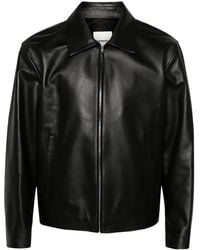 Sandro - Zip-Up Leather Jacket - Lyst