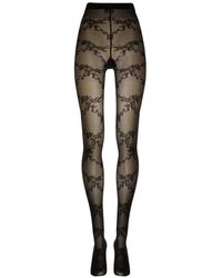 Wolford - Floral-Lace Tights - Lyst