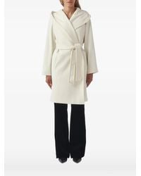 Max Mara - New Mang Hooded Belted Coat - Lyst