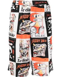 Endless Joy - Graphic-Print Bermuda Shorts - Lyst