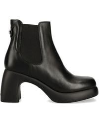 KARL LAGERFELD - Leather Ankle Boots - Lyst