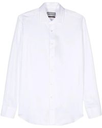 Canali - Cotton Herringbone Dress Shirt - Lyst