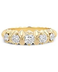 Lizzie Mandler - 18Kt Crescent Diamond Ring - Lyst