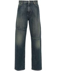 MM6 by Maison Martin Margiela - Jeans rectos de denim de algodón - Lyst