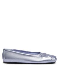 Marni - Little Bow Metallic Ballerina Shoes - Lyst