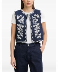 INTROPIA - Floral-Embroidered Waistcoat - Lyst