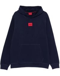HUGO - Hoodie mit Logo-Stickerei - Lyst