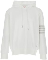 Thom Browne - Drawstring 4-Bar Hoodie - Lyst