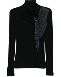 Y's Yohji Yamamoto - Denim-Patch Top - Lyst