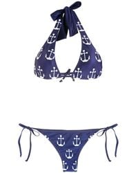 Amir Slama - Tie-Fastening Printed Bikini Set - Lyst