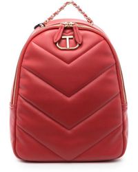 Twin Set - Logo-plaque Faux-leather Backpack - Lyst