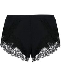 La Perla Pantalones cortos de pijama con encaje - Negro