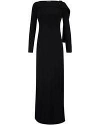 Courreges - Buckled Long-Sleeve Maxi Dress - Lyst
