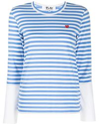 COMME DES GARÇONS PLAY - Heart-Patch Cotton T-Shirt - Lyst