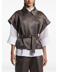 Peserico - Veste Zippée À Taille Ceinturée - Lyst
