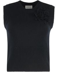 P.A.R.O.S.H. - Loira Flower-Embellished Knitted Vest - Lyst