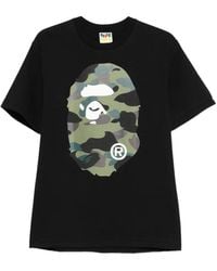 A Bathing Ape - Camouflage-Print T-Shirt - Lyst