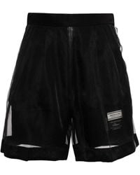 Undercover - Tulle-Detail Silk Shorts - Lyst