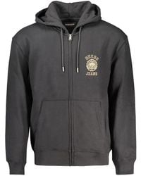 Guess - Logo-Embroidered Zip-Up Hoodie - Lyst