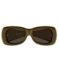 Saint Laurent - Howl Rectangle-Frame Sunglasses - Lyst