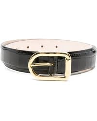 DEHANCHE - Mija Crocodile-Effect Buckle Belt - Lyst