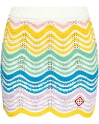 Casablanca - Chevron-knit Mini Skirt - Lyst