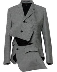 Comme des Garçons - Cut-Out-Jacke mit Hahnentrittmuster - Lyst