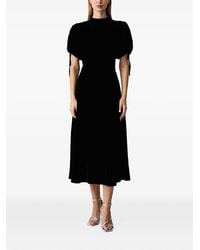 Silvian Heach - Puff-Sleeve Midi Dress - Lyst