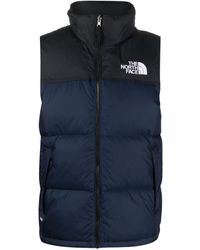 The North Face - Logo-embroidered Padded Gilet - Lyst