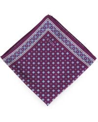 Eton - Geometric-Print Logo Pocket Square - Lyst